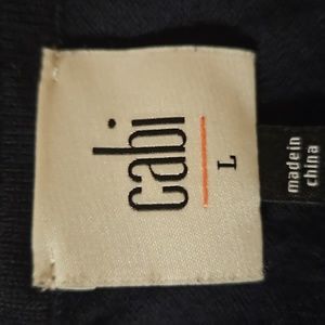 Cabi Navy Blue Ruffle Cardigan women size Large